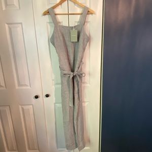 NWT Everlane Linen Square-Neck Jumpsuit
